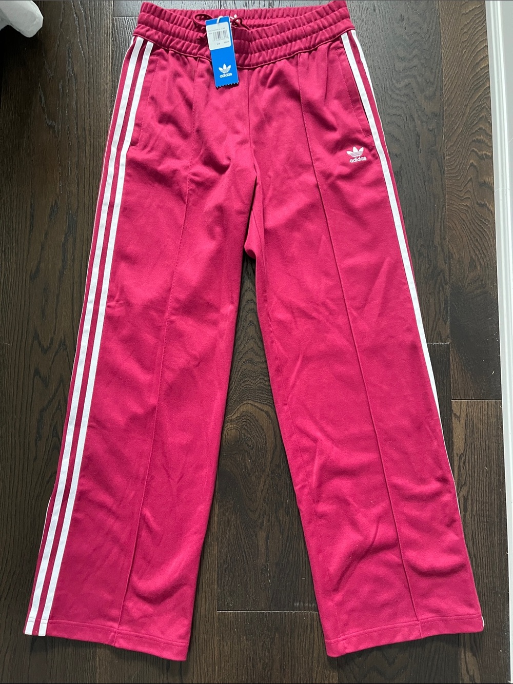 NWT adidas women’s ruby Track Pants with White 3-Stripes